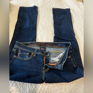 GENETIC DENIM Girls Jeans Recessive Gene Flare Dark Wash Size 28 x 29 Boot Cut